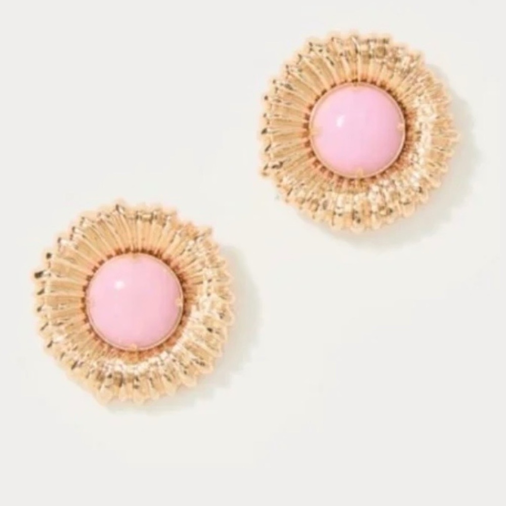 $43 Lilly Pulitzer Sunburst Stud Earrings in Pink Bliss - New
